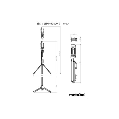 Stavebné svetlo METABO BSA 18 LED 5000 DUO-S 